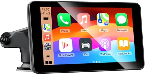 7 Inch Apple Car Play Screen Android Auto Screen, Car Tablet with Bluetooth/FM/AUX, Support Mirror Link/Voice Control/GPS Navigation