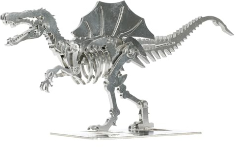SEBUNAS Mechanischer Spinosaurus 3D-Metallpuzzle, 3D-Metallmodellbausätze, DIY-mechanisches Feinmontagemodell, geeignet für Erwachsene und Jugendliche, Verbesserung der praktischen Fähigkeiten