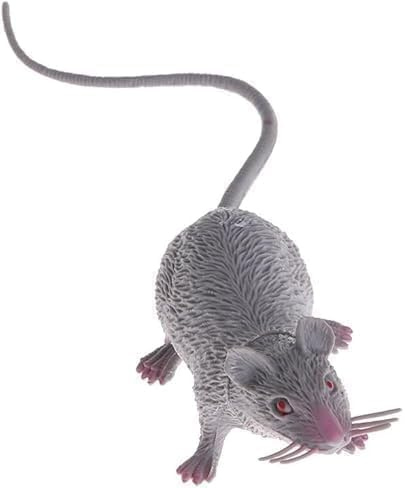 Zcccc Lifelike Fake Mouse Realistic Mice, Spooky Rat, Halloween Prank, Rubber Rat with Long Tail, Creepy April Fool's Day Decorations