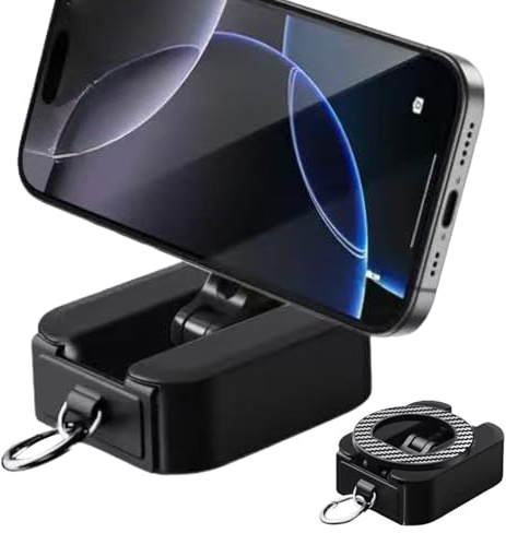 Tewzafiya Magnetische Telefonhalterung – Telefonhalterung mit Magnet 2 Seiten, zusammenklappbare Montage aus Metall, für Babybett, Auto, Flugzeug