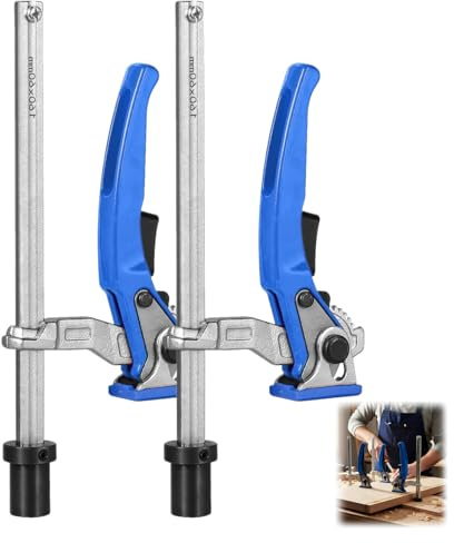 ZUGJOZD 2 Pcs Whole Steel Toggle Clamp, for Bessey One Hand Clamp, 20mm Bracket, 160mm Clamping Range, Compatible with Multifunctional Welding Table and CNC