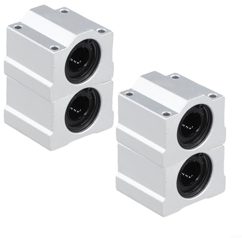 ZYNCUE SCS16UU Gleitblöcke mit linearer Bewegung, 16 mm, Kugellager, für CNC-3D-Drucker, 4 Stück