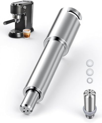 MOWETOO Boquilla de Vapor Cafetera para De’Longhi Dedica EC680 EC685 | Actualizar Tubo Espumador, Inoxidable, Una Abertura y Tres Aberturas, 9,5 cm Largo, Fácil Limpiar, Upgrade Latte Art