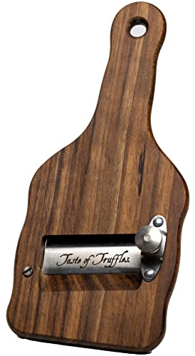 Afeitadora/cortadora profesional de trufas en madera de rosa y hoja de acero inoxidable | Cortador de mandolina ajustable - Fabricado en Italia