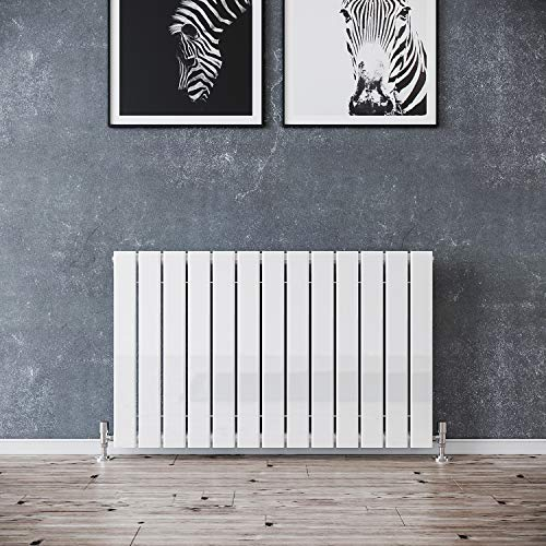 ELEGANT 600 x 988 mm Horizontal Column Designer Radiator White Single Flat Panel Radiators