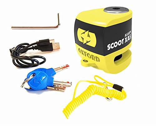 Honda Cb125F Oxford SCOOT XA5 Alarm Disc Lock Security Motorcycle Yellow LK287