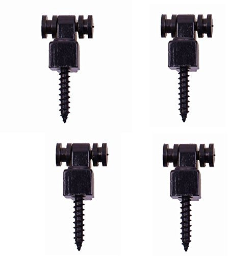 Abbassa-corde a rullo per alberi delle corde, per chitarre elettriche Fender Stratocaster e Telecaster (4 pezzi), Nero