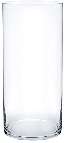 Royal Imports Flower Glass Vase Decorative Centerpiece For Home Or Wedding - Cylinder Shape, 12 Tall, 5 Opening, Clear