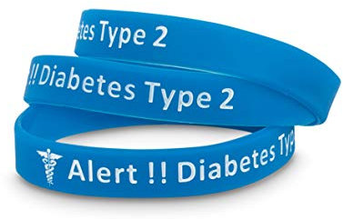 Medicaband® Medizinisches Notfallarmband Typ 2, Silikon, Blau, 3 Stück