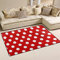 Use7 Rutschfeste Fußmatte für Kinderzimmer, Wohnzimmer, Schlafzimmer, Rot mit weißen Punkten, Textil, mehrfarbig, 100 x 150 cm(3' x 5' ft)