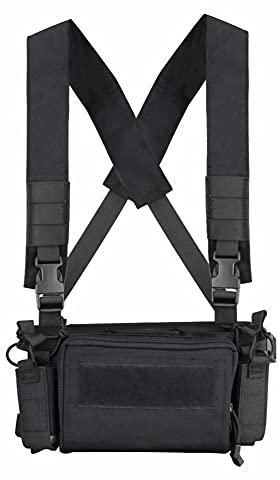 OAREA Camouflage Quick Release Tactical Vest Airsoft Ammo Chest Rig 5.56 9mm Magazine Carrier Combat Tactical Military