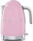 Smeg Klf04PkUK, 50'S Retro Style Kettle, 7 Temperature Settings, 1.7 L Capacity With Water Level Indicator, 360 Swivel Base, Anti-Slip Feet, Soft Opening Lid, Stainless Steel, Pink, 1 Year Warranty