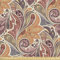 ABAKUHAUS Blumen Stoff als Meterware, Ethnisches Paisley-Muster, Qualitäts Stoff Polster für Wohnaccessoires, 10M (148x1000cm), Braun Beige