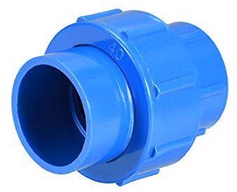 sourcing map 40mm x 40mm PVC Tuyau Raccord Union Solvant Prise Rapide Connecteur Bleu