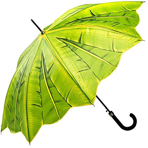 LUCKYWEATHER Regenschirm Stockschirm Damen/Herren Motiv Palme Auf-Automatik I Stockregenschirm groß und stabil sowie hochwertig verarbeitet I Regenschirme mit UV-Schutz