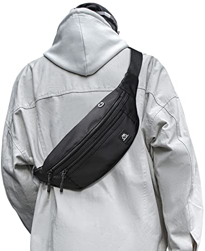 SZSYCN Große Bauchtasche Damen Hüfttasche Mode Gürteltasche Damen und Herren Sport Schwarz Wasserdicht Gurttasche für Reise iPhone Arbeiter Camping Wandern Fitness Fahrrad Jagd