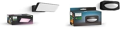 Philips Hue White and Color Ambiance LED Flutlicht Discover, für den Aussenbereich, kompatibel mit Amazon Alexa (Echo, Echo Dot) + Bewegungssensor für den Aussenbereich, integrierter Tageslichtsensor