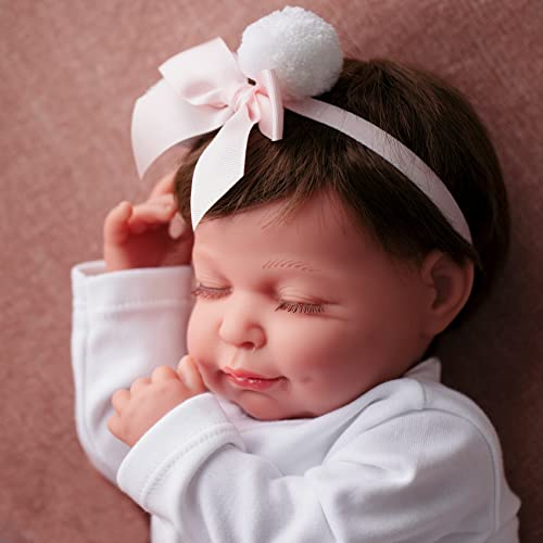 MARÍA JESÚS Reborn Baby Silikon Vinyl Reborn Puppe 2kg magnetischer Schnuller und Head Drop Effekt Reborn Baby mädchen mit Rötungen Lebensechte babypuppen Reborn Babypuppen