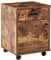 CLIPOP Rollcontainer Abschließbare Aktenschrank Holz Schublade Aktenschrank mit 1 geschlossenem Speicher und 4 Rolling Wheels, Mobile unter Schreibtisch Schrank für A4 Papier und Aktenordner
