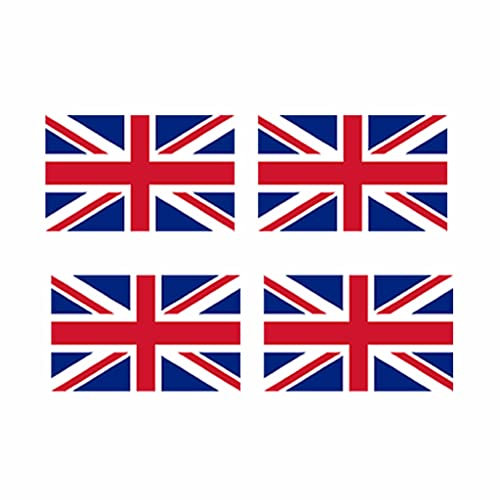 Set of 4 UK Flag Temporary Tattoo United Kingdom union jack GB Team for country support six nations,rugby, football,cricket