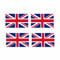 Set of 4 UK Flag Temporary Tattoo United Kingdom union jack GB Team for country support six nations,rugby, football,cricket