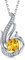 Leva Jewkis 925 Sterling Silber November Geburtsstein Erstellt Citrin Halskette für Frauen Phoenix Halsketten Geburtstag Jubiläum Schmuck Geschenke für Frauen Mädchen, justierbare Kette