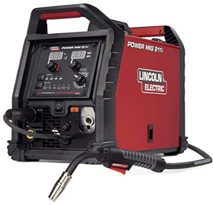 Lincoln Electric Power MIG 211i MIG Welder – Dual-Voltage 120/230 V, 20-211 A Output, Flux-Cored Ready, Portable 41 lb Machine, Model K6080-1