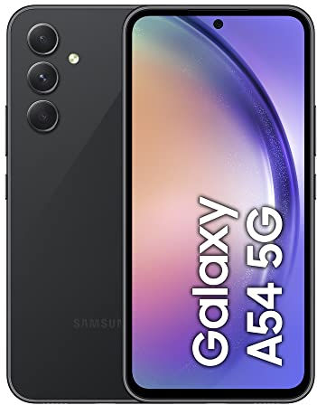 Samsung Galaxy A54 5G, Android Smartphone, 6,4 Zoll Dynamic AMOLED Display, 5.000 mAh Akku, 256 GB/8 GB RAM Handy in Awesome Graphite, Inkl. 30 Monate Herstellergarantie [Exklusiv bei Amazon]