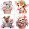 NAIMOER 4Pack Tiere Diamond Painting, 5D Tiere Diamant Painting Bilder für Erwachsene, Süße Tiere Diamant Malerei Diamond Painting Kinder Frühling Bilder Stickerei Set 30x40cm für Wanddekor