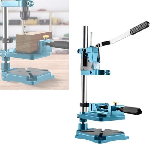 YOGAYE Pillar Drill Stand,Drill Bench Press Stand Universal Tool Stand With Vice With Cast Iron Base For Electric Hand Drill Repair Tool