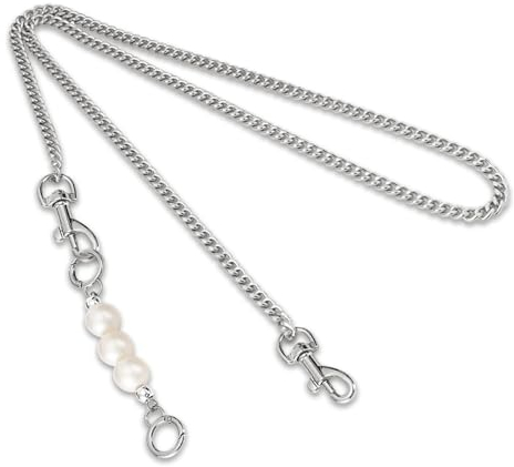 NCOALE Taschenkette, 120cm Metall Schulterriemen für Taschen und Perle Verlängerungsketten, Taschengurt Kette Trageriemen mit Drehbarer Augenschraube Handtaschen Geldbörsen Ersatzkette
