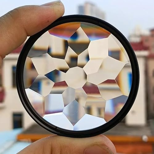Filtres for Appareil Photo kaléidoscope, 49mm 52mm 55mm 58mm 67mm, Accessoires de Photographie, Prisme filtrant (Size : 55mm Adapter, Color : 58mm Kaleidoscope)