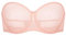 DOBREVA Women's Strapless Bra See Through Sheer Underwired Bras Unlined Plus Size Peachy Keen 38D
