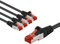 goobay 65977 CAT6 Netzwerkkabel im 5er Set/Patchkabel geschirmt S/FTP/CU Ethernet Kabel, PiMF, LSZH/Cat 6 Kabel mit 10Gbits / Schwarz / 5x 5m