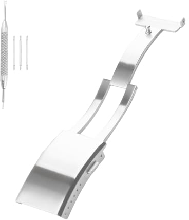 XIW 20 mm Metallschnalle, passend für Rolex Omega Watch, Ersatz-Armband für Herren, Silikon-Armband für Damen