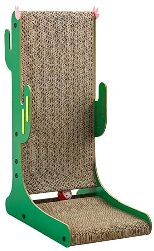 VAXXO Rascador para Gatos Grandes, Diseño de Cactus, Rascador de Gato de 60 cm, Arranhador para Gatos, Incluye como Accesorios Hierba Gatera y Juguete de Bolas