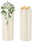 SOLOCJNL Hochzeit Mittelstücke Karton Vasen, Faltbarer Tafelaufsatz aus Karton Tische Zylinder Ständ für Hochzeit Party Geburtstag Tischdekoration, 80cm