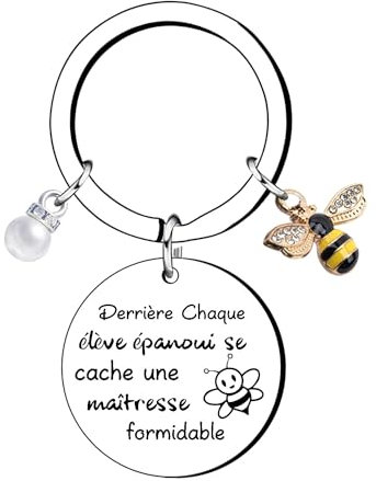 KJKJKJ Cadeau Professeur,cadeau Professeur Porte-clés,pour La Meilleure Professeure,cadeau d'anniversaire Professeur,Cadeau Noël,une remise de diplôme,Cadeau Maitresse (2)
