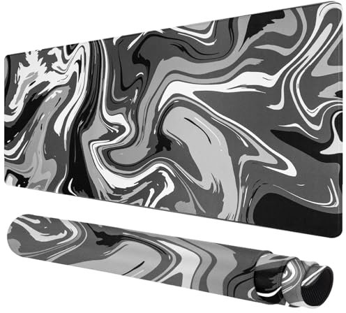 Rcege Großer Mauspad für Schreibtisch - 600x300mm Gaming-Mauspad mit genähten Kanten, Nicht rutschender Unterlage, Schreibtischmatte für Tastatur und Maus