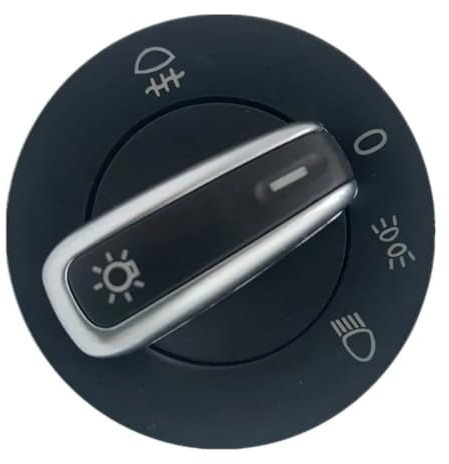 NEPHEW Automatisch Lichtschalter Kompatibel Mit VW Für Caddy 3 Für Kombi Für 2KB 2KJ 2CB 2CJ 2005–2016. Auto-Mittelkonsole, Scheinwerferkopf-Steuerschalter, Teile OEM: 3C8941431B
