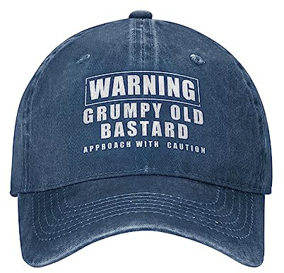 YUAOEUR Grumpys Old Man Hut für Herren, Vintage, verstellbare Baseballkappe, lustige Hüte
