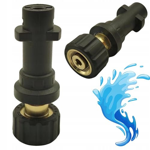 Adaptateur à baïonnette en plastique vers M22 x 1,5 - Compatible avec Kärcher K2-K7 - Pour Kranzle, Oleo-Mac, Macallister - Raccord 14 mm - Adaptateur de pression pour nettoyeur haute pression
