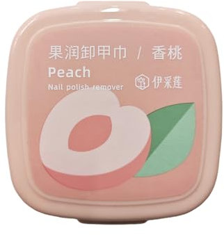 40PCS Polish Remover Pads in Box,Pink Nail Varnish Remover Pad, Easy to Carry,Instant Removal,Peach Nail Polish Remover Pads,Lint Free Wipes for Nails (Pink)