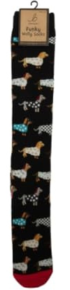 Bartleby Ladies Funky Welly Socks Trendy Dachshunds