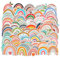 KATIMI 100 Stücke Sticker Regenbogen,Sticker Aesthetic Journaling Zubehör,Aufkleber für Scrapbooking,DIY Handwerk,Sticker Set für Gepäck,Laptop Sticker Sticker Scrapbook