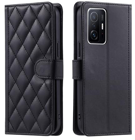Custodia a portafoglio per telefono compatibile con Xiaomi 11T/ 11T Pro custodia a portafoglio con porta carte di credito, tracolla da polso magnetica in morbida pelle PU, libro a portafoglio custodia