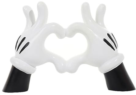 Gaxcent Skulptur Hand, Liebe Finger Statue Pärchen Skulpturen,Modern Dekoration Statue,Deko Wohnzimmer,Deko Figur,Zimmer Deko Ornament,Skulptur Deko Schlafzimmer,Weiß