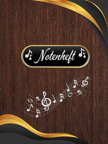 Notenheft Schlagzeug DIN A4 Notenbuch Xylophon Musikunterricht Trommeln Notenlinienheft Große Lineatur Glockenspiel Maracas Glocken Triangel Zimbel ... Notensysteme Rasseln Musiker Gongs A02A