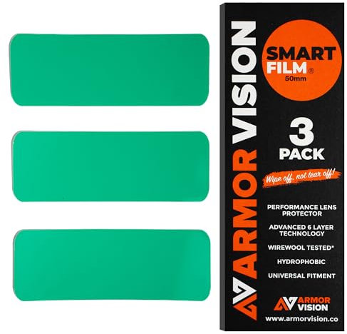 Armor Vision Smart Film - Copriobiettivo da 50 mm, idrofobo, antigraffio e universale, tecnologia avanzata a 6 strati (confezione da 3)