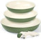 MICHELANGELO Nonstick Ceramic Frying Pan Set with Removable Handle, 20cm,24cm and 28cm Frying Pans, Non Toxic Pans for Cooking, PFOA Free, Oven Safe, Green&White